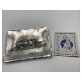 Wendell August Forge hammered metal plaque Train