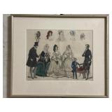 Framed vintage print