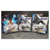 Hot Wheels Character Cars (3) Marvel and DC