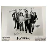 Autographed - cast photo television sitcom Norm