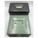 Two metal cash boxes