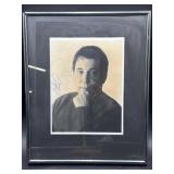 Autographed - portrait of musician Paul Simon