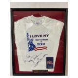 Framed ï¿½I love NYï¿½ 9/11 commemorative T