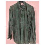 Green vintage button up szXL