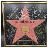 The Osmond Family signed replica Hollywood Walk