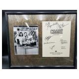 Coach cast photograph and a signed script cover