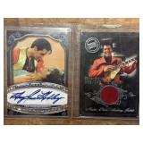 (2) Elvis trading cards signed