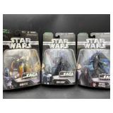 3 Star Wars The Saga Collection Action Figures