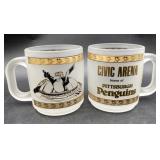 2 Glass Pittsburgh Penguins Cups