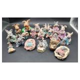 Vintage Charming Tails bunny resin figurines