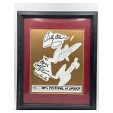 Framed and matted collectible collage featuring