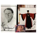 (2) autographed - Star Trek prints (1) Card