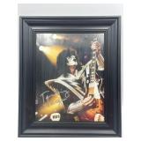 Framed, live concert photo autographed by KISS