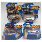 4 Star Wars Hot Wheels Cars