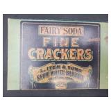 Vintage Fairy Soda Fine Crackers puzzle tin box