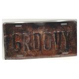Ash Vs Evil Dead Groovy License Plate