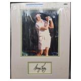 Framed photo w/ signature pro golfer Nancy Lopez