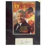 Autographed & framed magazine cover featuring Ted