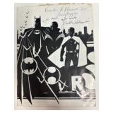 Signed DC Illustration of Batman, Nightwing, and