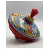 Vintage spinning metal top