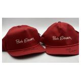 2 Bob Evans Autographed Hats