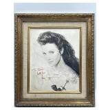 Victorian framed & autographed portrait