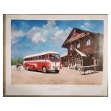 3 Vintage vehicle prints w/ signatures