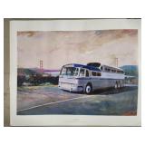 'Bay Cruisers' -1954 SceniCruiser- print