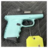 SCCY RPX-2 9MM Robin egg blue crimson trail scope