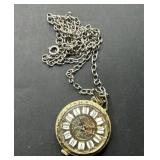 Vintage pendant necklace watch - crack in cover