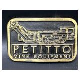 Petitto Mine Equipment - solid brass belt buckle