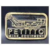 Petitto Mine Equipment - solid brass belt buckle
