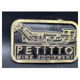 Petitto Mine Equipment - solid brass belt buckle