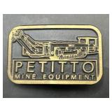 Petitto Mine Equipment - solid brass belt buckle