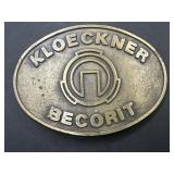 KLOECKNER BECORIT belt buckle