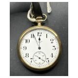 Elgin pocket watch + strap w/ Mack truck