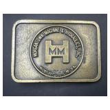 Morgantown Machine & Hydraulics brass belt buckle