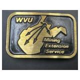 WVU Mining Extension Service belt buckle