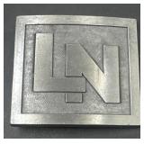Vintage square ï¿½LNï¿½ belt buckle