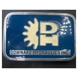 Downward Hydraulics Inc. teal belt buckle