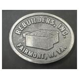 Rebuilders, Inc. Fairmont, WV belt buckle