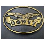 Dowty brand solid brass belt buckle