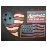 Patriotic metal sign decor (3)