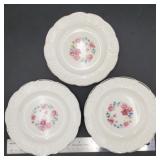 Three 'Floral Krest' China dishes