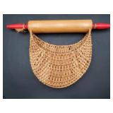 Appalachian-style wall pocket basket