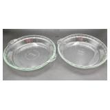 Two 10' Pyrex pie plates