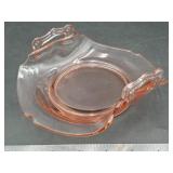 Vintage pink depression glass bon bon/candy dish