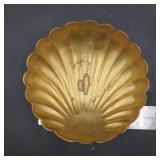 vintage brass seashell trinket dish
