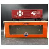 Williams Santa Fe O-gauge boxcar featuring a red