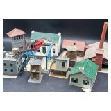 Assorted HO Scale Train Buildings & Layout
